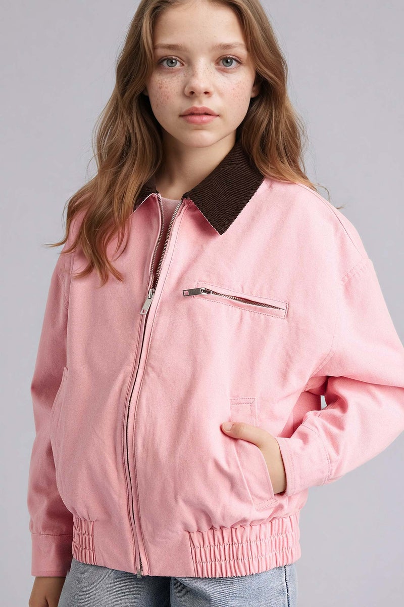 DeFacto Pink Girl Girl Puffer Jacket Casual - Image 1